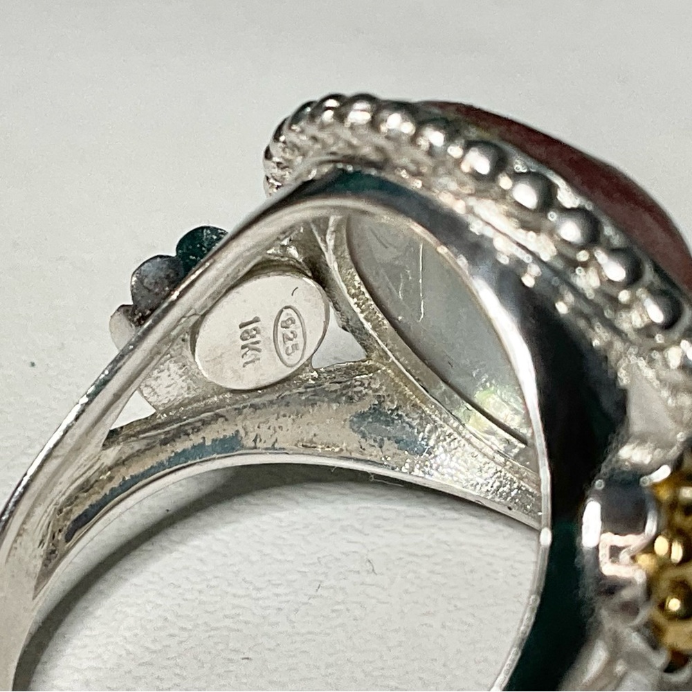 Tagliamonte Sterling 18K Carved Celestial Ring SZ 6 - Picture 7 of 10